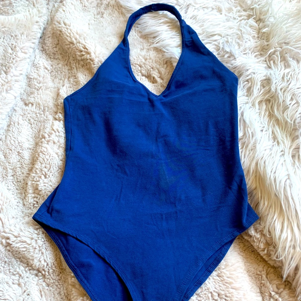 Royal Blue Backless Bodysuit